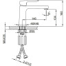 Смеситель для раковины FRAP H89 F1089
